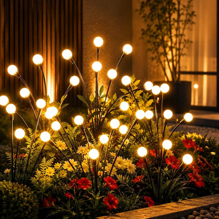 SolaBloom garden at night