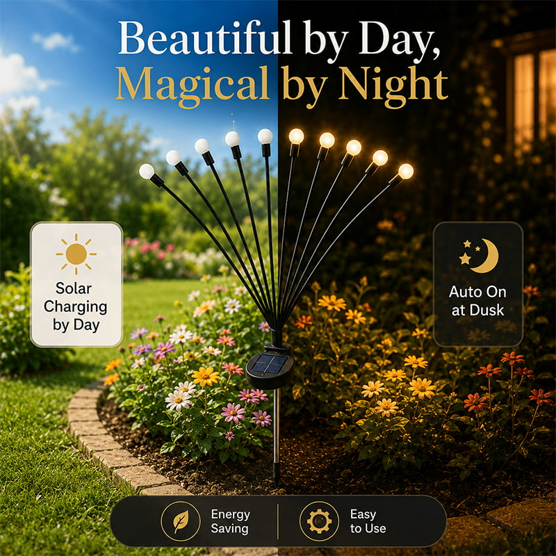 SolaBloom™ Solar Firefly Garden Stake Lights